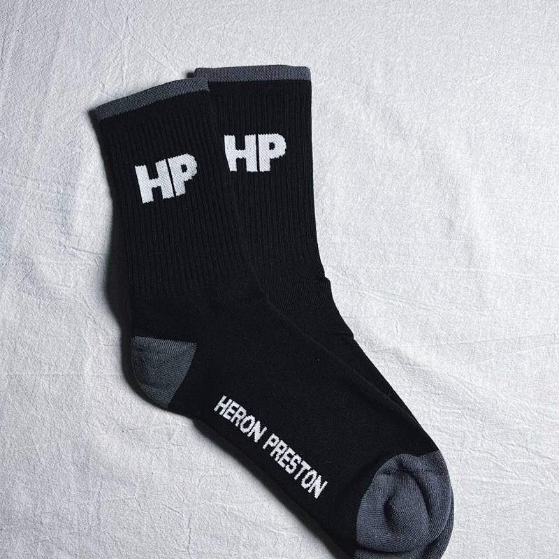 Heron Preston Crew Socks - Black/Gray