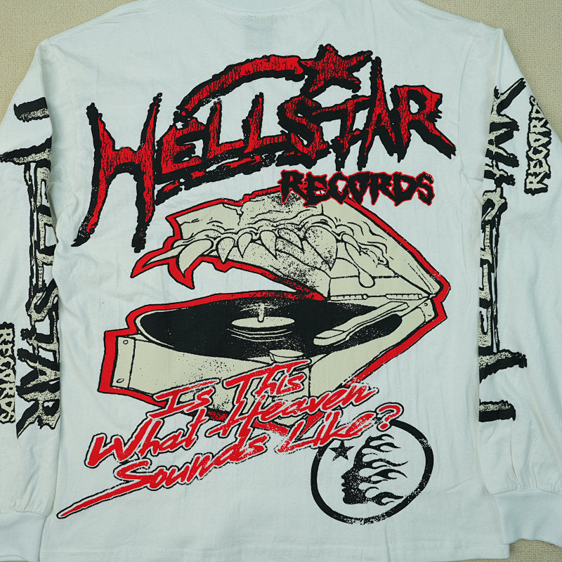 Hellstar White Studios Records Long Sleeve