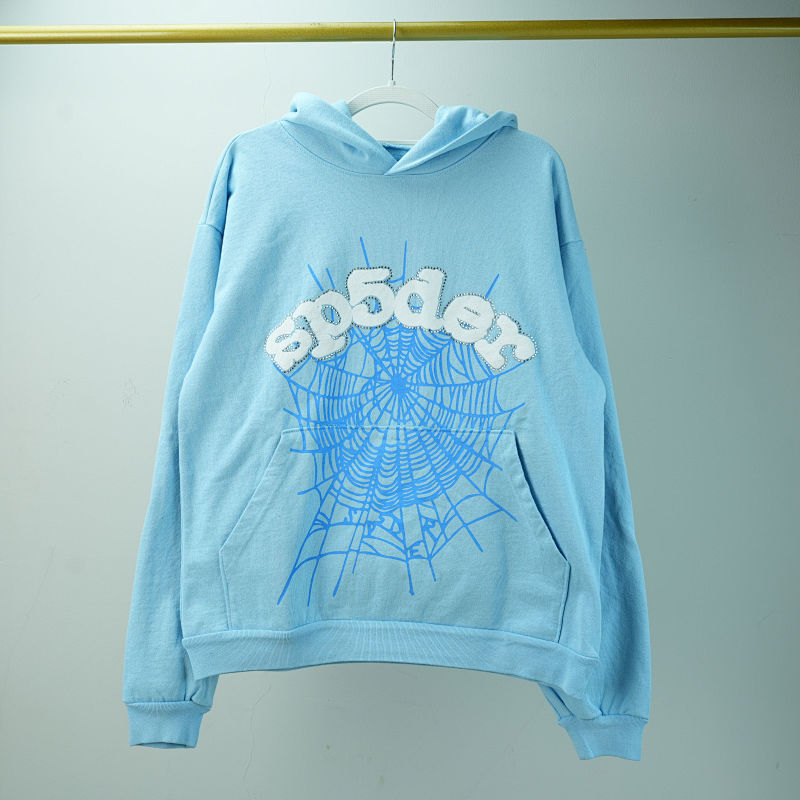 Sp5der Web Hoodie Sky Blue