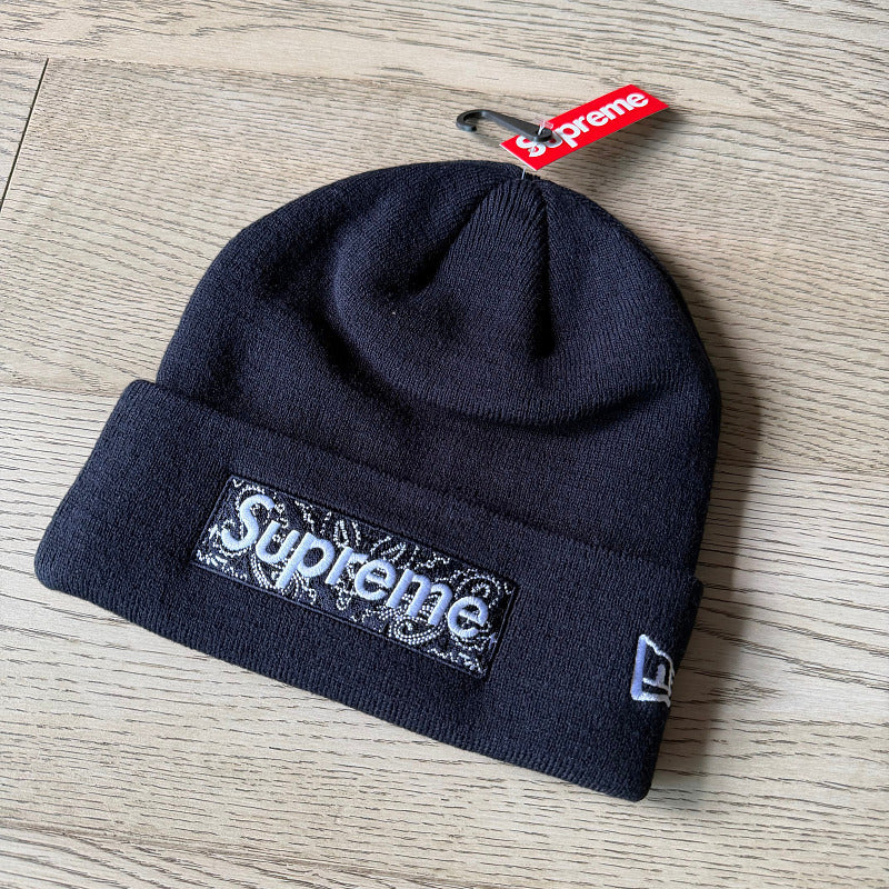 Supreme x New Era Bandana Box Logo Beanie v2