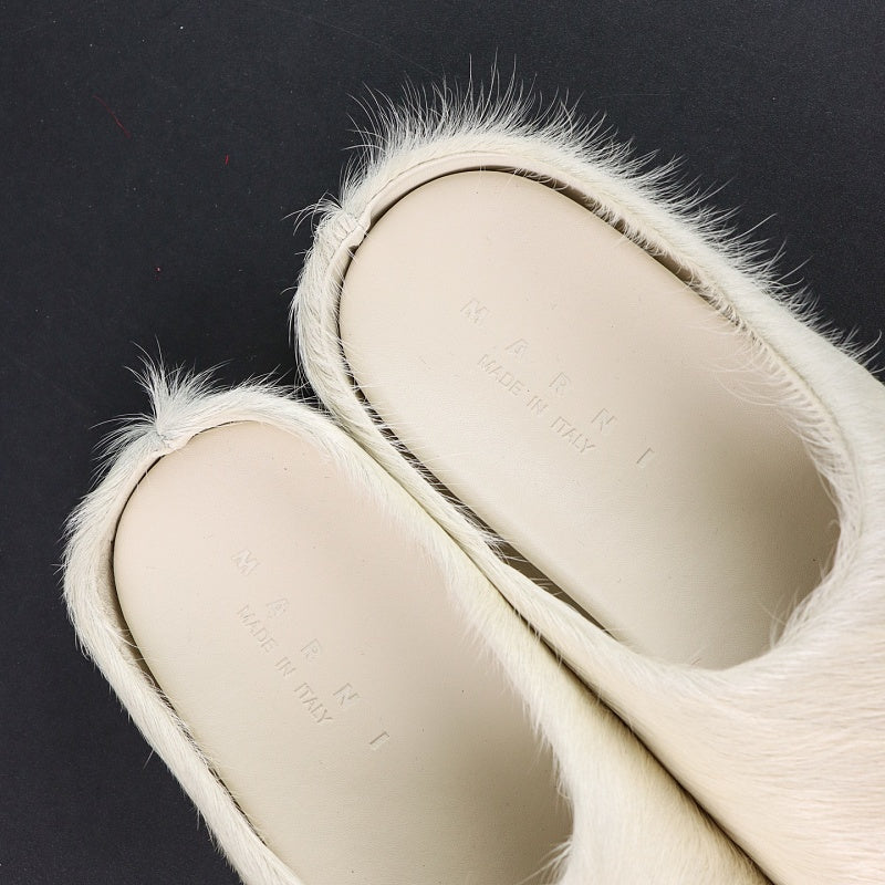 Marni Fussbett Sabot - White Fur