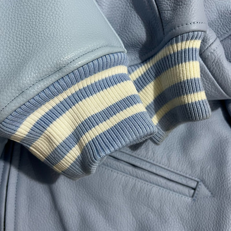 Casablanca Leather Jacket - Light Blue