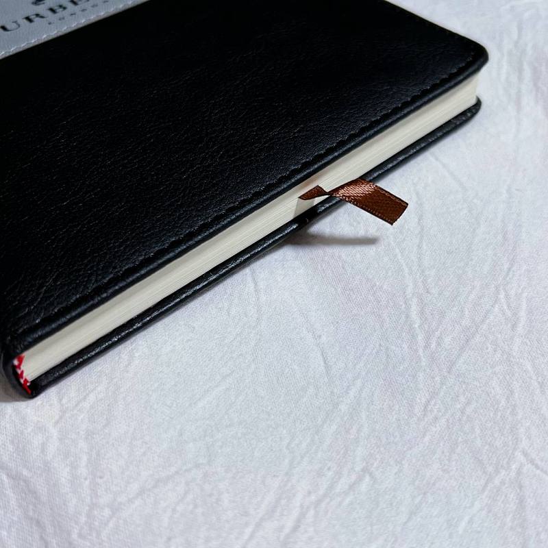 Bu London Black Leather Notebook with Pen