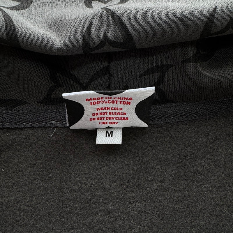 Mertra Monogram Zip Hoodie - Dark Grey