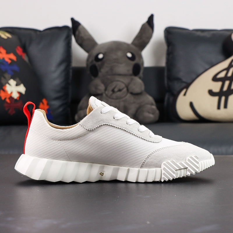 Hermes Bouncing Sneaker - White/Grey Red Pull Tab