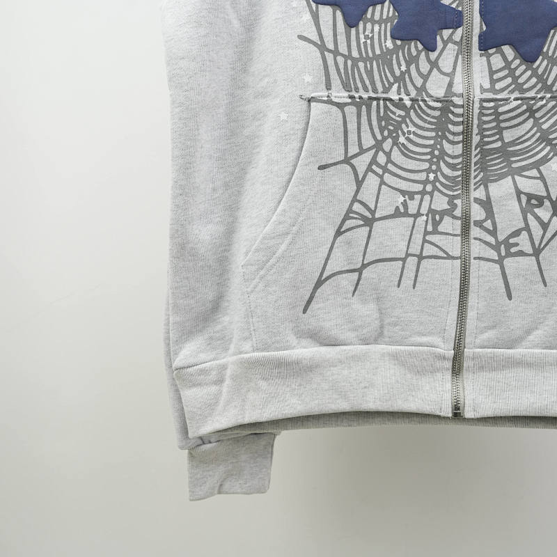 Sp5Der Atlanta Full Zip Hoodie Heather Grey