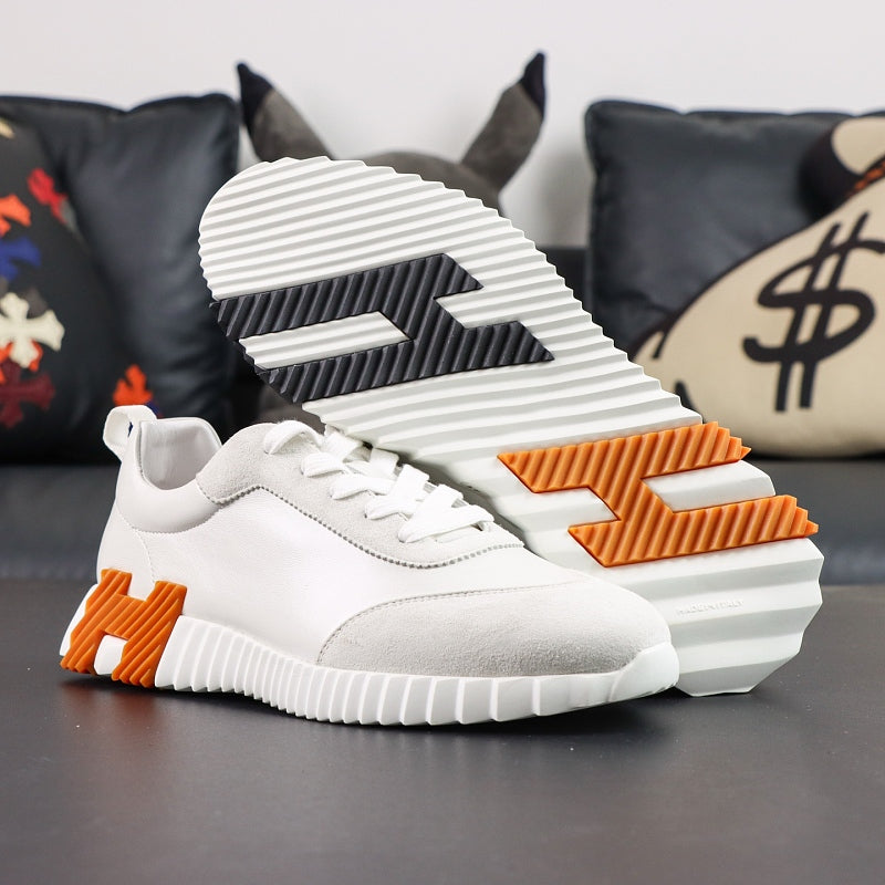 Hermes Bouncing Sneaker - White/Grey