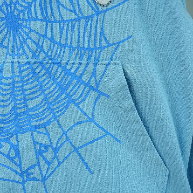 Sp5der Web Hoodie Sky Blue