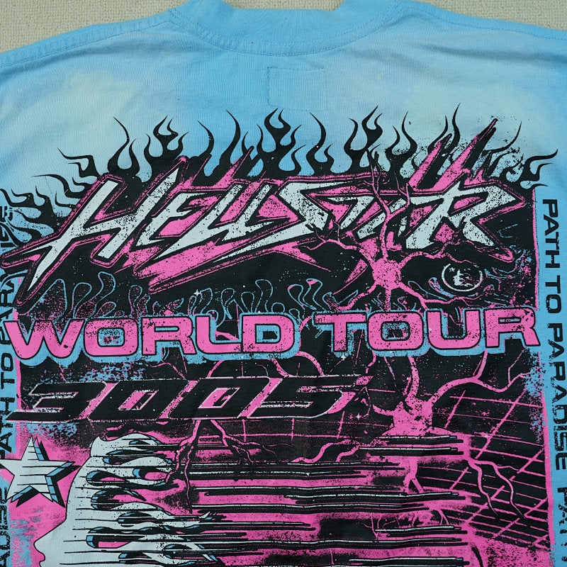 Hellstar Neuron Tour T-Shirt Light Blue