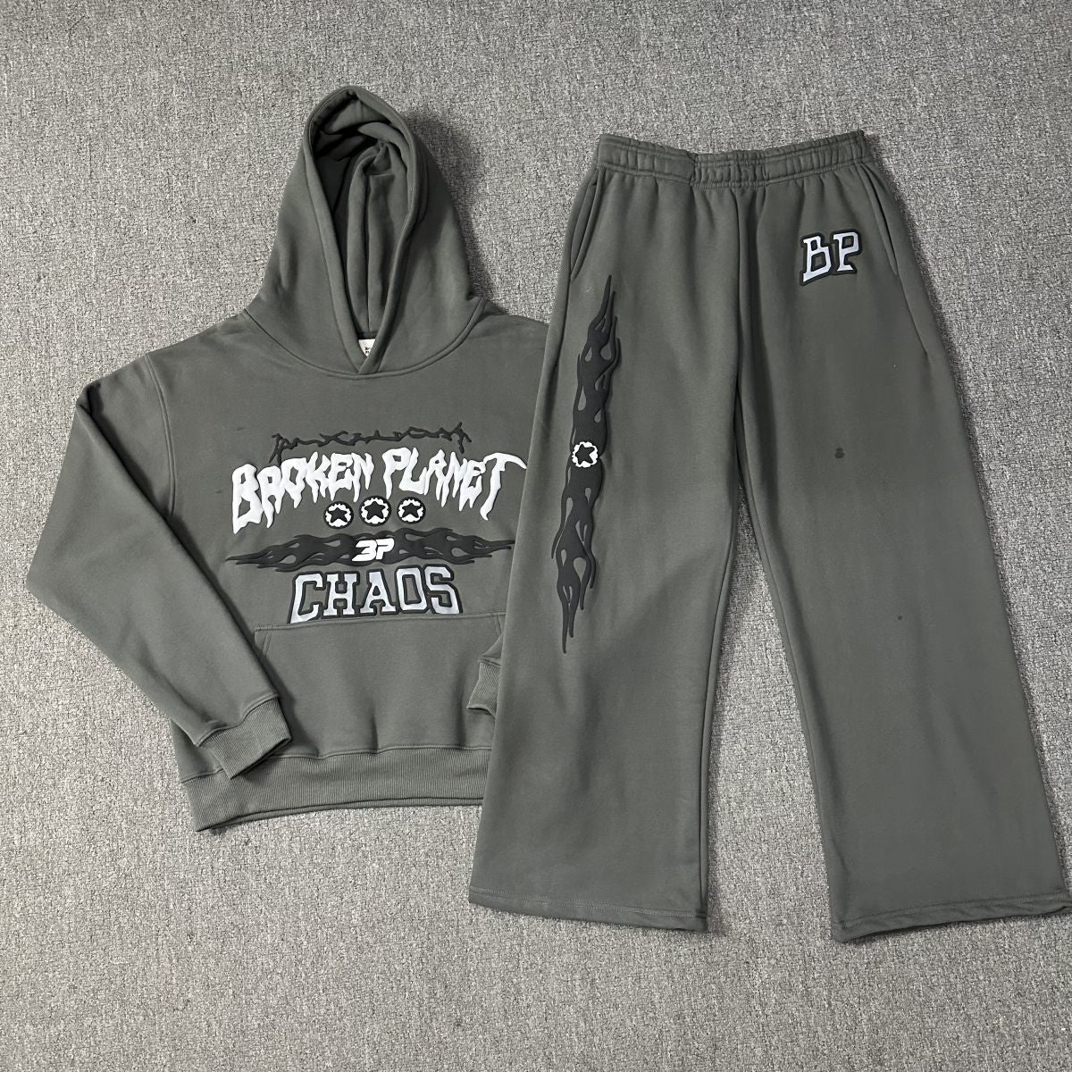 Broken Planet Chaos Tracksuit Set (Grey)