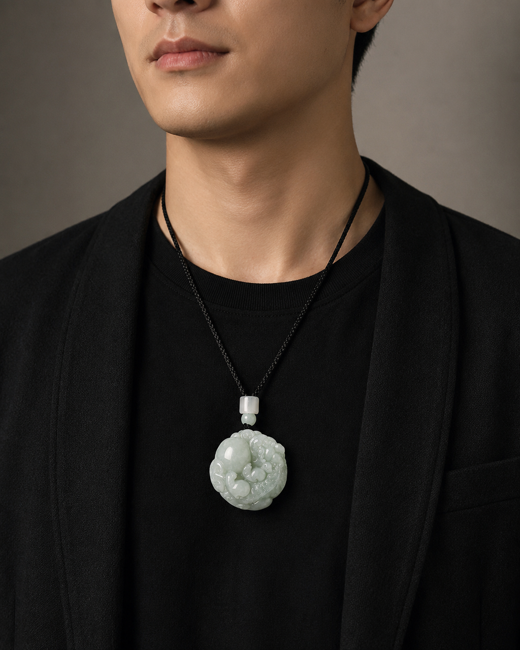 Pixiu Holding Fortune Jade Pendant-Wealth Stability & Prosperity