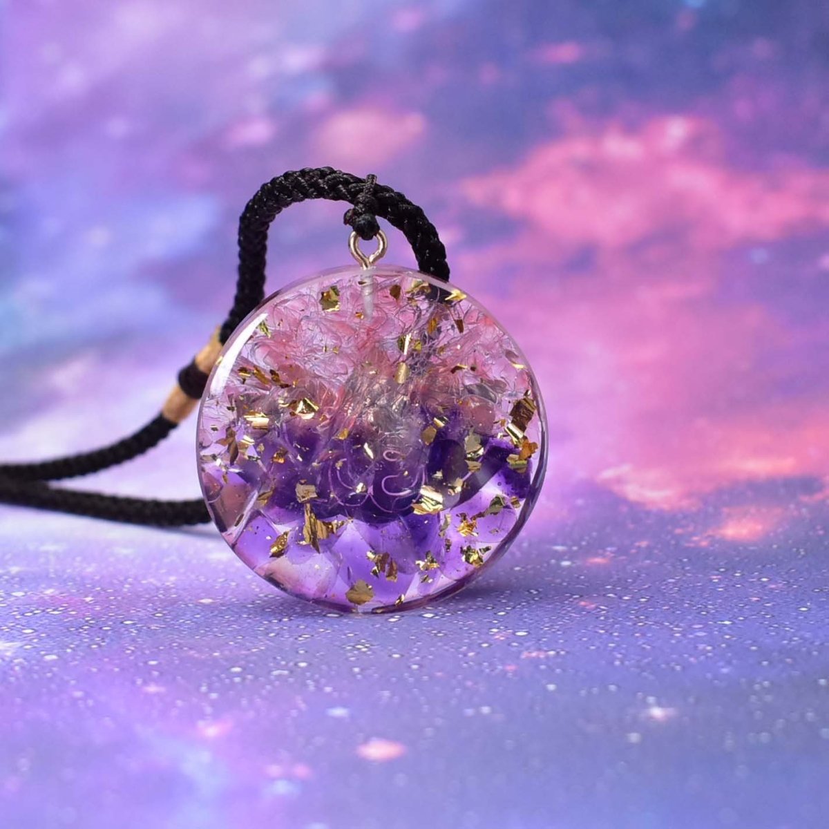 Amethyst Chakra Healing Energy Pendant