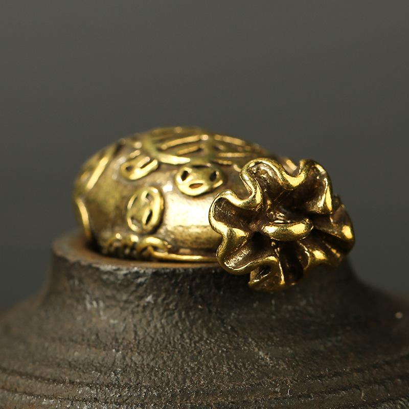 Auspicious Feng Shui Money Bag Brass Key Pendant