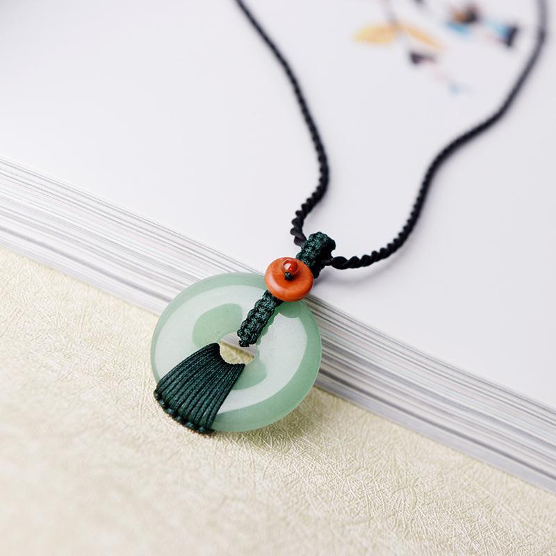 Auspicious Green Jade Wealth Pendant