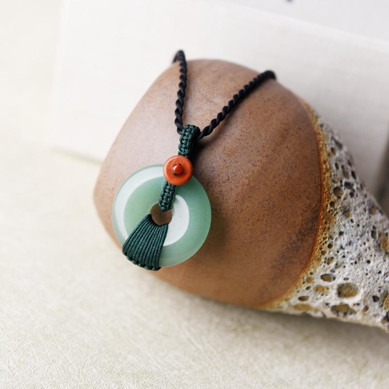 Auspicious Green Jade Wealth Pendant