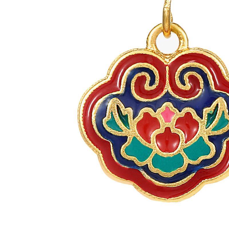 Auspicious Lotus Gold Feng Shui Lucky Pendant Necklace