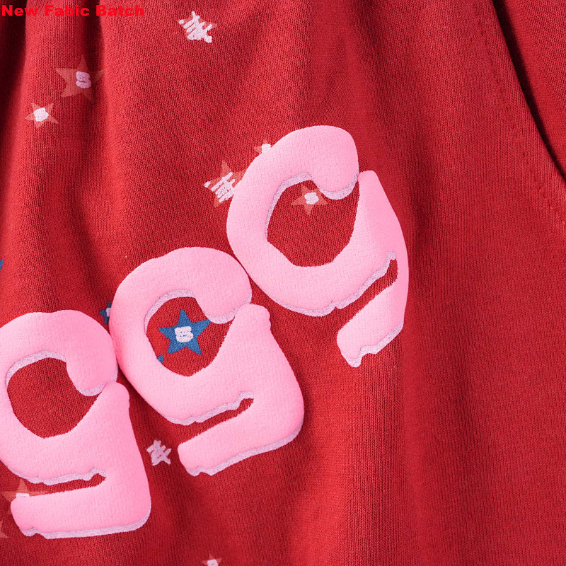 Sp5Der Worldwide Red Angel Number 555 Sweatpants