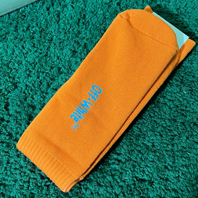 Off-White Knee-High Socks - Orange/Blue