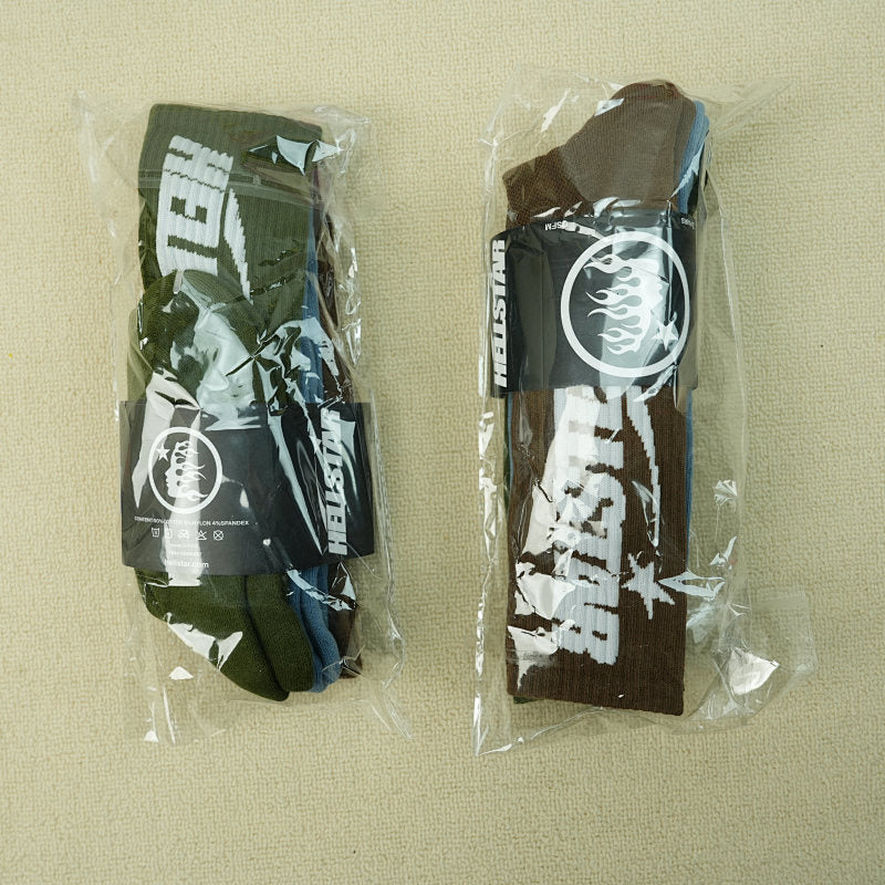 Hellstar Logo Socks (3 Pack) Earth Tone