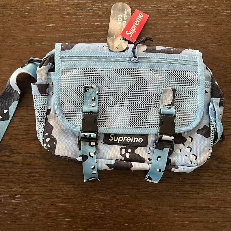 Supreme Camouflage Crossbody Messenger Bag with Mesh Front Pocket