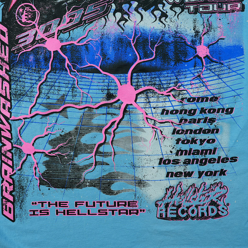 Hellstar Neuron Tour T-Shirt Light Blue