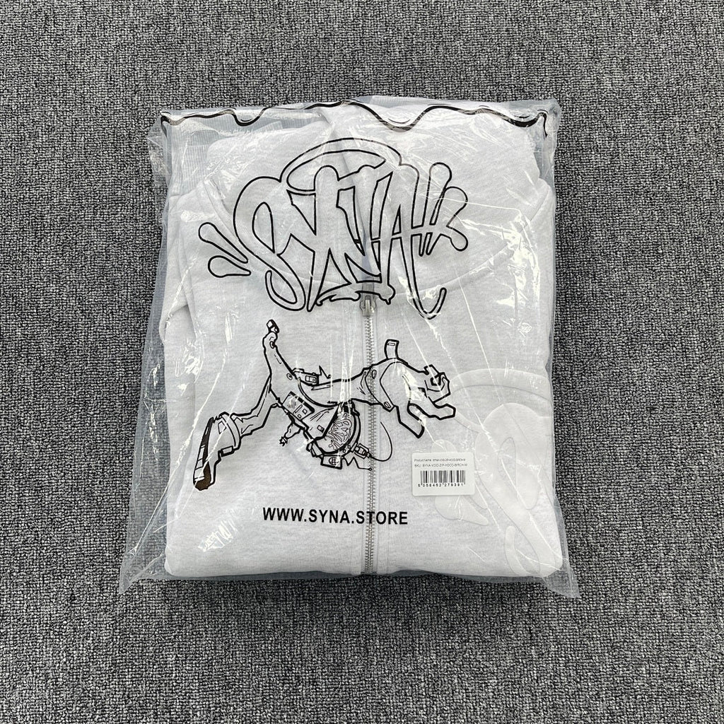 Zip Hoodie White
