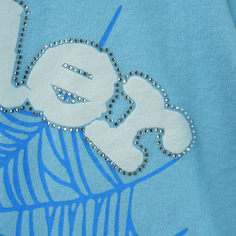 Sp5der Web Hoodie Sky Blue