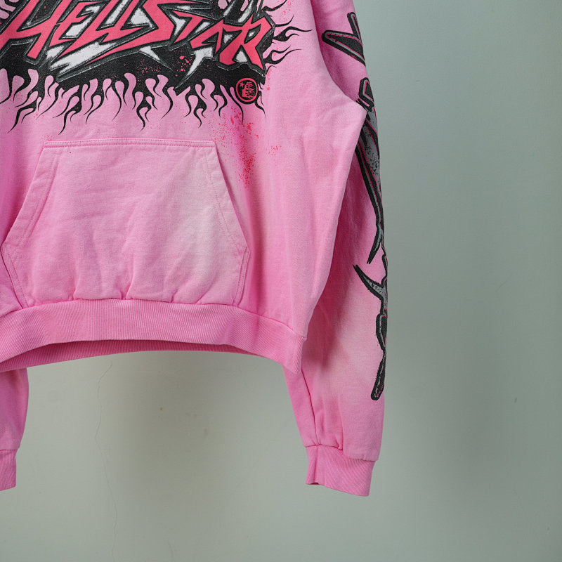 Hellstar Brainwashed With Brain Hoodie Pink