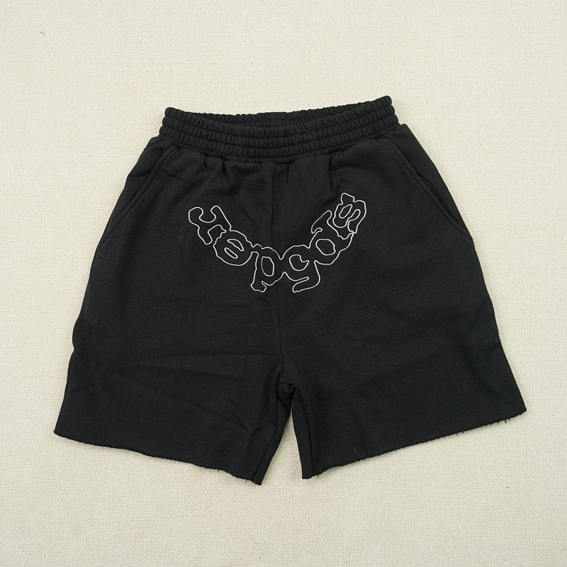 Sp5Der Og Logo Embroidered Sweatshort Black
