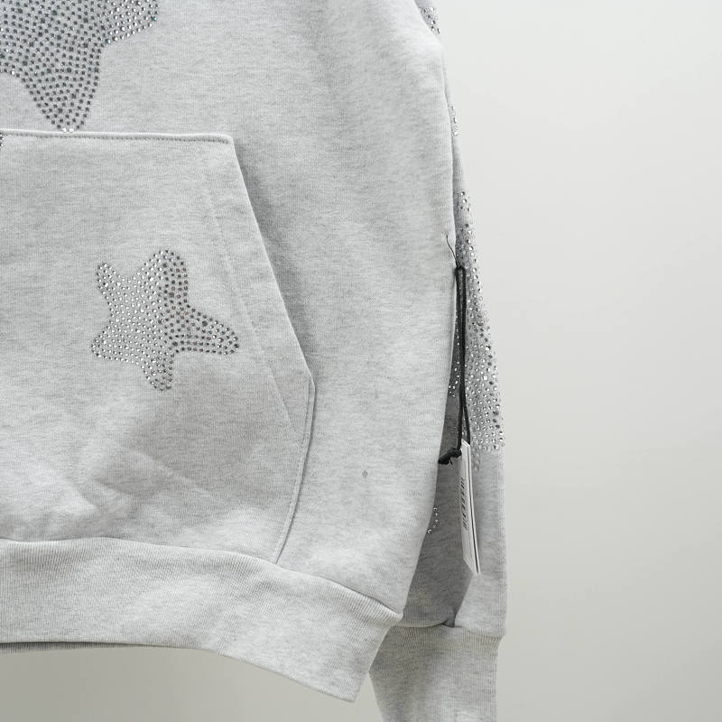 Sp5Der Rhinestone Beluga Hoodie Heather Grey