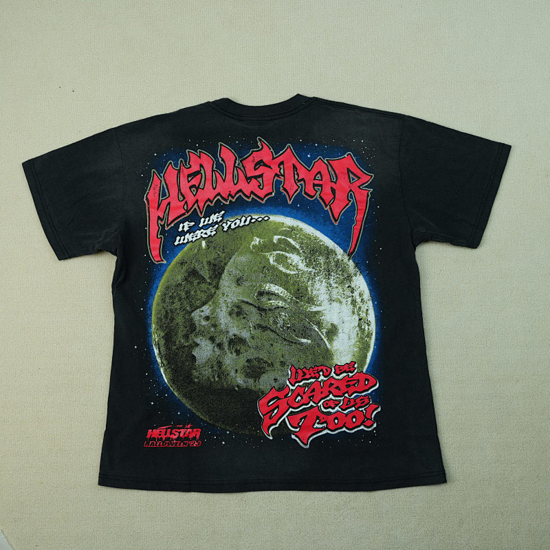 Hellstar Full Moon T-Shirt Black