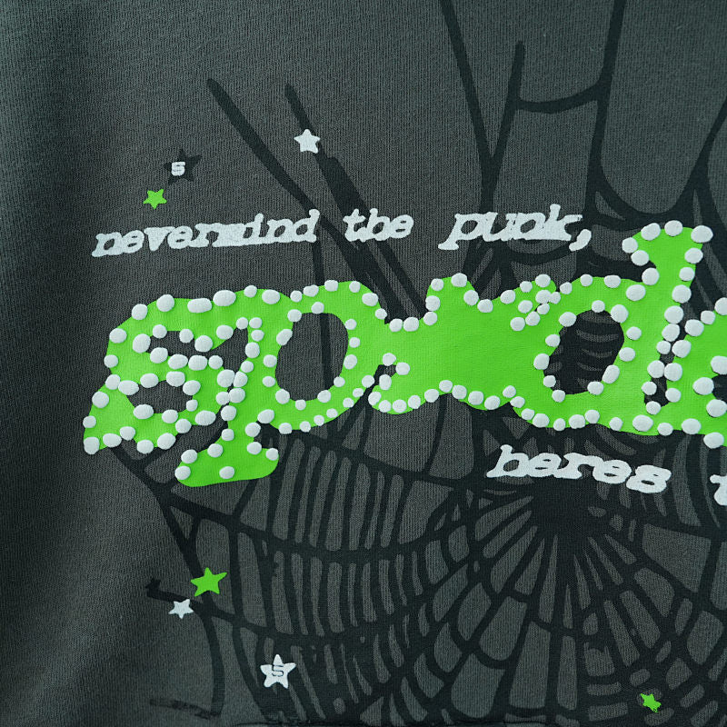 Sp5der Punk V2 Hoodie Slate Grey