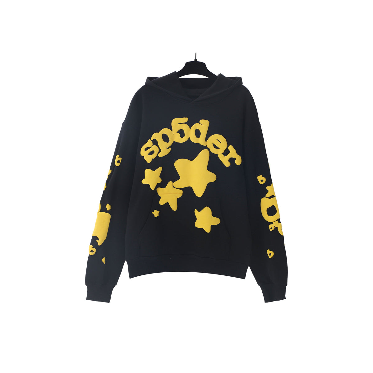 Sp5der Star Hoodie (Black/Yellow)