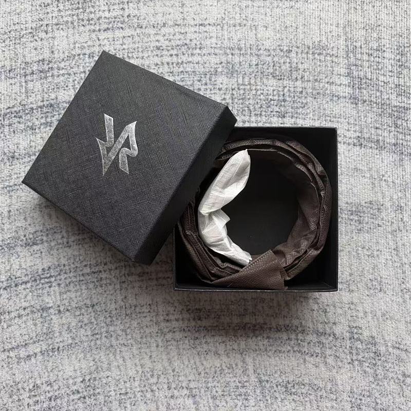 Snakeskin-Embossed Belt - Black