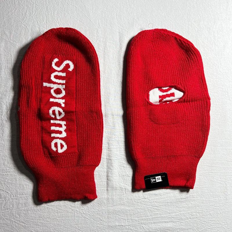 Supreme x New Era Ski Mask - Red/White