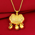 Baby Feng Shui Long Life Locks Pendant Necklace