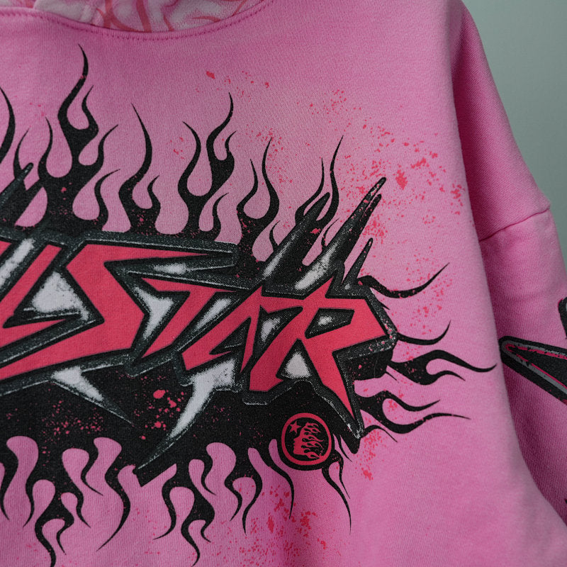 Hellstar Brainwashed With Brain Hoodie Pink