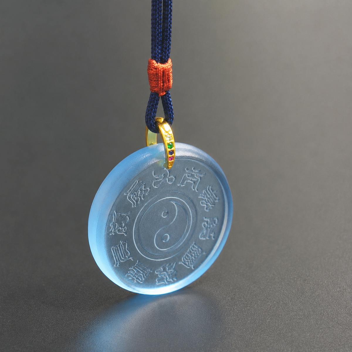 Tai Chi Bagua Glaze Pendant–Balance. Protection & Harmonious Energy
