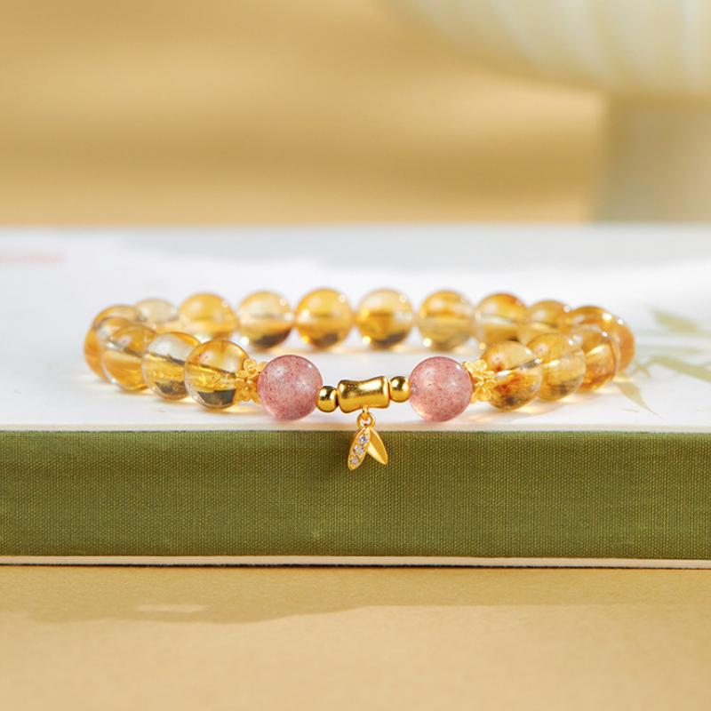 925 Silver Bamboo Citrine Bracelet-Steady Ascent