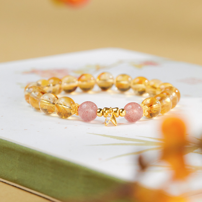 925 Silver Bamboo Citrine Bracelet-Steady Ascent