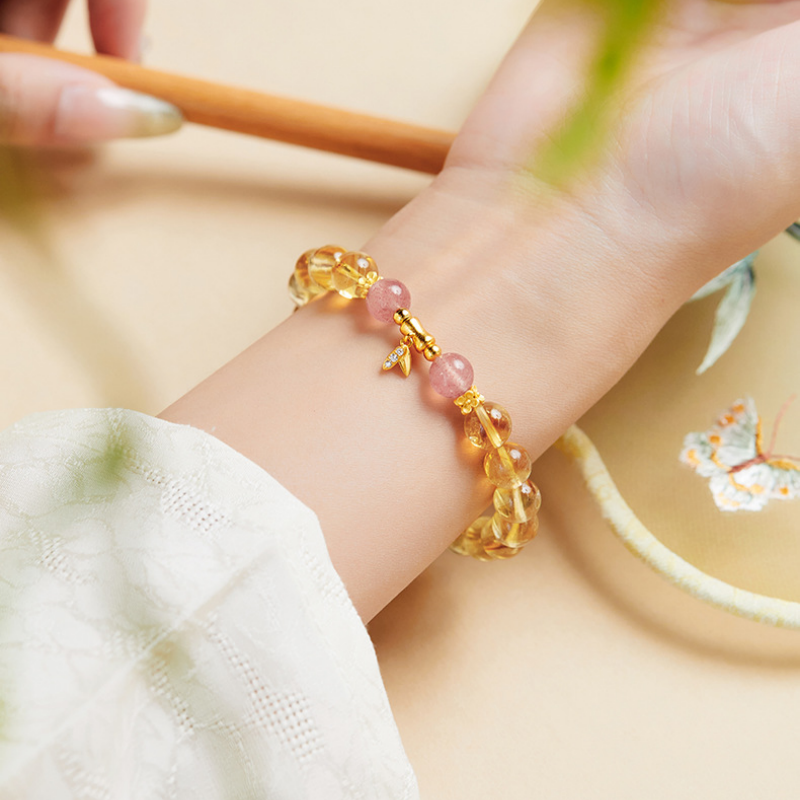 925 Silver Bamboo Citrine Bracelet-Steady Ascent