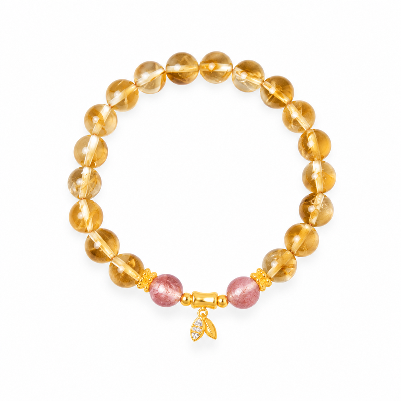 925 Silver Bamboo Citrine Bracelet-Steady Ascent