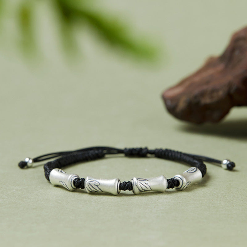 Bamboo 999 Fine Silver Cord Bracelet-Steady Growth