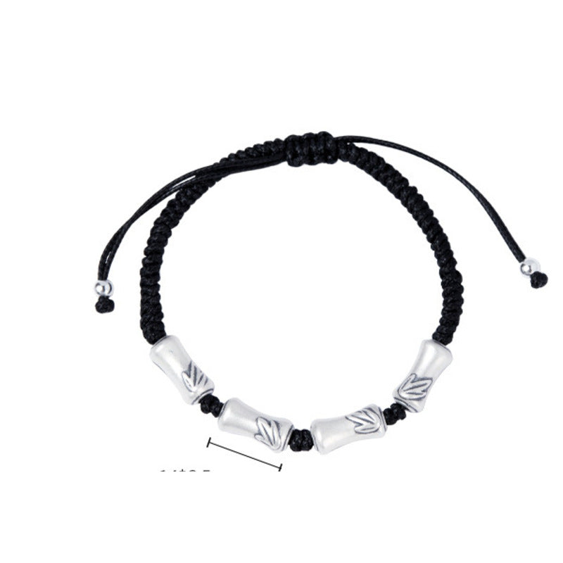 Bamboo 999 Fine Silver Cord Bracelet-Steady Growth