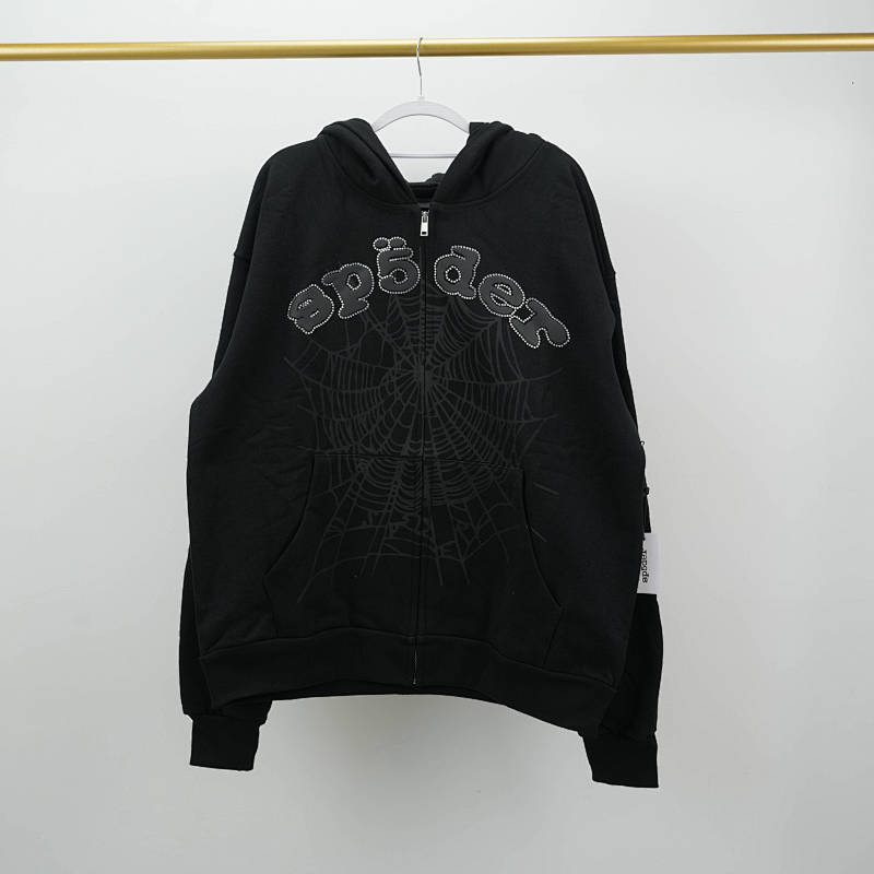 Sp5Der Og Web V2 Rhinestone Zip Up