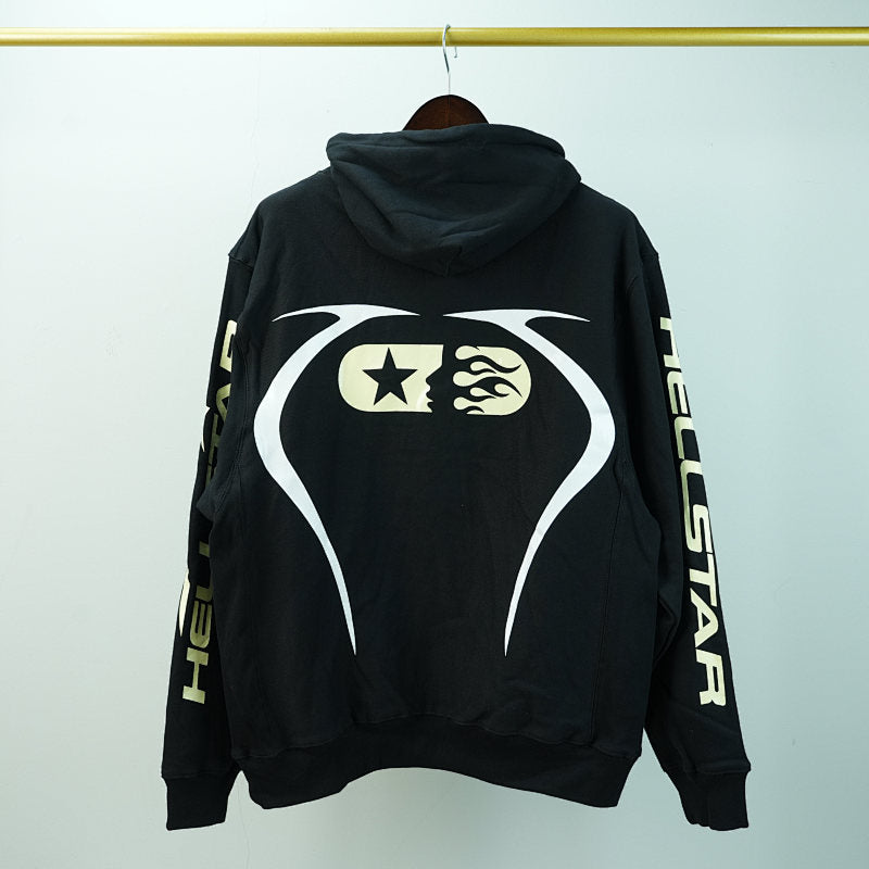 Hellstar Sports Hoodie. Jet Black