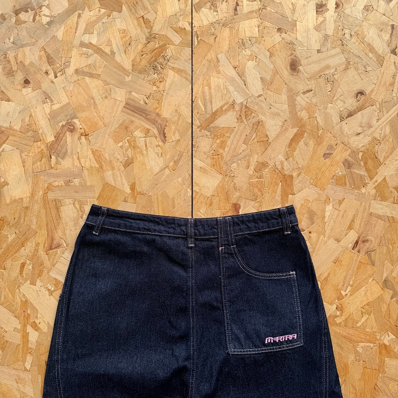 Mertra Reverse Bigstep Denim - Indigo/Pink