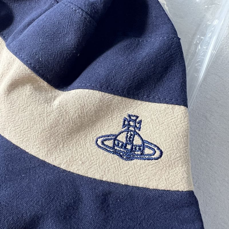 Embroidered Orb Logo Color Block Polo Shirt