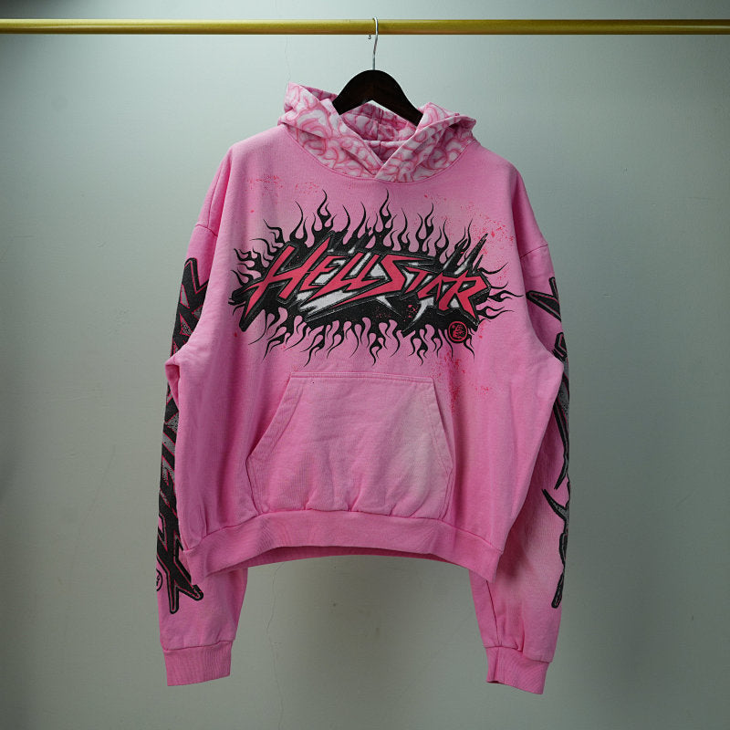 Hellstar Brainwashed With Brain Hoodie Pink