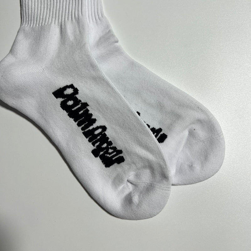 Palm Angels Crew Socks - White/Black/Green